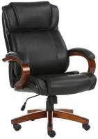 Кресло офисное Brabix Premium "Magnum EX-701", дерево, рециклированная кожа, черное 531827