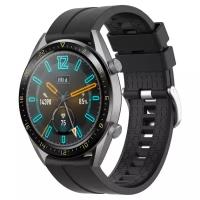 Сменный ремешок браслет MyPads Polimerico из качественного гипоаллергенного силикона для умных смарт-часов Huawei Watch GT Elegant/ Huawei Watch GT Classic / Sport / Active (черный)