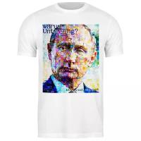 Футболка Printio 1245153 Путин, размер: 3XL, цвет: белый