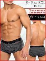 Трусы Opium, размер S, черный, серый