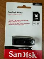 Флешка SanDisk Ultra USB 3.0 16 ГБ, 1 шт, черный