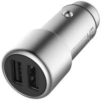 Автомобильная зарядка Xiaomi Mi Car Charger QC 3.0 2USB CC02CZM, серебристый