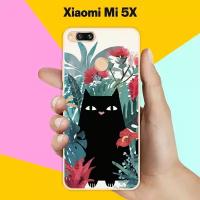 Силиконовый чехол на Xiaomi Mi 5X Черный кот / для Сяоми Ми 5 Икс