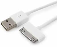 Кабель USB Cablexpert CC-USB-AP1MW AM/Apple, для iPhone/iPod/iPad, 1 м, белый