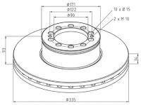 03612600A PE 036.126-00A_диск тормозной!335x171x122 H93 n10x15+2x10MAN