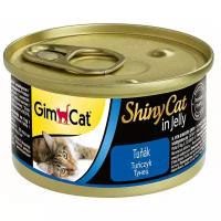 GimCat ShinyCat влажный корм для кошек из тунца - 70 г х 24шт