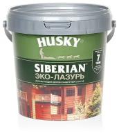 HUSKY SIBERIAN Эко-Лазурь для дерева полуматовая ореховое дерево (0,9л)