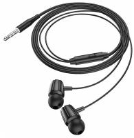 Наушники M88, Graceful universal earphones with mic, HOCO, вакуумные с микрофоном, черный