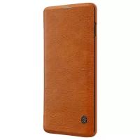 Кожаный чехол-книжка Nillkin Leather Qin для Samsung Galaxy S10e коричневый