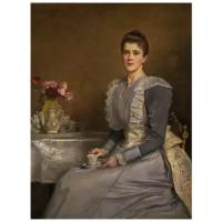 Репродукция на холсте Портрет Марии Эндикотт (1891) (Portrait of Mary Endicott, Mrs Joseph Chamberlain) Милле Джон Эверетт 40см. x 54см