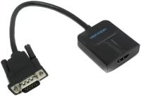 Мультимедиа конвертер Vention VGA + аудио > HDMI, гибкий, черный (ACNBB)