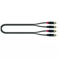 QUIK LOK JUST 4RCA 1 компонентный кабель, 2 RCA Male - 2 RCA Male (тюльпаны), 1 метр