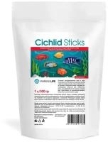 Корм для крупных цихлид и других всеядных рыб, Marine Life Cichlid Sticks, 1Л/300 гр