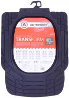 Коврики AUTOPROFI TER-001 BK TRANSFORM, морозостойкие, передние 2 шт, 77 х 57 см, материал термопласт чёрный