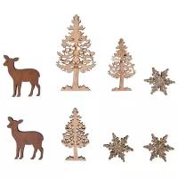 Декоративные фигурки Зимний лес от 2 до 6 см RAYHER 46114000