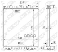 HY0017 SAT Радиатор Hyundai County 98-08 / HD72 99-18 / HD78 99-18