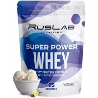 Протеин сывороточный SUPER POWER WHEY, белково-углеводный коктейль (800 гр), вкус ванильное мороженое
