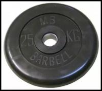 25 кг диск (блин) MB Barbell (черный) 31 мм