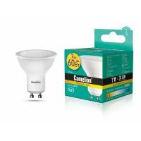 Эл. лампа светодиодная 7Вт LED7-GU10/830/ GU10 (7W=60Вт 460 Lm 220В) Camelion