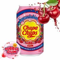 Газированный напиток Chupa Chups Cherry (Чупа Чупс Баблгам Вишня) 0.345 л ж/б упаковка 12 штук (Корея)