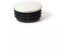 Пластиковая круглая заглушка с декоративной металлической хромированной шляпкой для труб 28 мм (4шт)