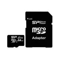 Карта памяти 64Gb - Silicon Power MicroSD Class 10 Elite UHS-I SP064GBSTXBU1V10SP с адаптером SD (Оригинальная!)