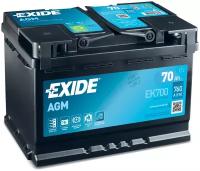 Аккумулятор для спецтехники Exide Start-Stop AGM EK700, 278х175х190, полярность обратная