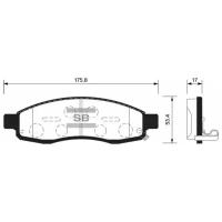 Колодки тормозные передние SP1455 для Infiniti QX 56 2004-06, Nissan Armada(2003-2006) /Titan 2004-05