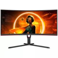 34" Монитор AOC CU34G3S/BK, 3440x1440, 165 Гц, *VA, черный/красный