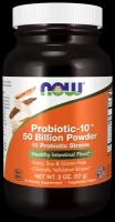 NOW Probiotic-10™ 50 Billion Powder (Пробиотик-10 Порошок 50 млрд КОЕ) 57 гр