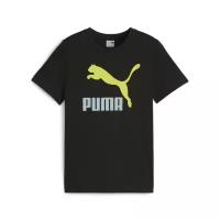 Футболка PUMA/53952656/Classics Logo Tee Youth /черный/152