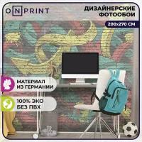 Обои бумажные 200х270 Фотообои Граффити Фотопанно Street art color OnPrint