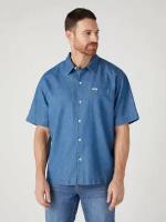 Рубашка Wrangler SS 1 PKT SHIRT MID INDIGO L для мужчин