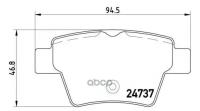 Колодки Тормозные Peugeot 207 06- 1.4-1.6/1.4-1.6 Diesel Задн. Brembo арт. P61100