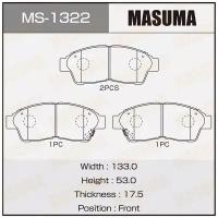 MASUMA колодки тормозные дисковые MS1322