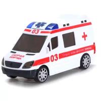 Фургон Автоград Скорая помощь (5019328), 16 см, белый/красный