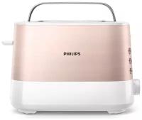 Тостер Philips HD2637/10, розовое золото металлик, белый