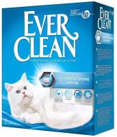 EVER CLEAN EXTRA STRONG CLUMPIN UNSCENTED наполнитель комкующийся для туалета кошек без ароматизатора голубая полоска (6 л)