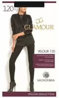 Колготки Glamour, 120 den, размер 4, черный матовый микрофибра