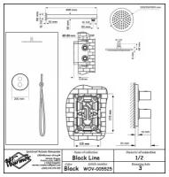 Душевой термостатический комплект Warmer Black Line 400300-8D Termo