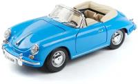 Bburago Машинка голубая "PORSCHE 356B CABRIOLET 1961 BLUE 18-12025" 1:18