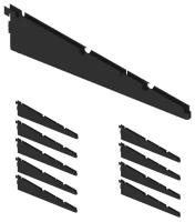 Кронштейн для полок и корзин гардеробной системы "Титан-GS" (435) (комплект 10шт) Цвет: Черный