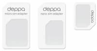 Nano&micro sim card адаптер для мобильных устройств, Deppa (74000)