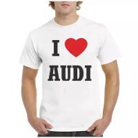 Футболка CoolPodarok Авто. I love audi