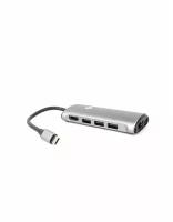 Кабель-адаптер VCOM USB3.1 Type-CM/HDMI 4K*60Hz +3USB3.0+RJ45+TF+SD+PD charging