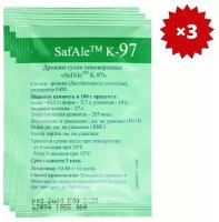 Дрожжи для приготовления пива SafAle K-97 (11,5 г), Fermentis, 3 шт