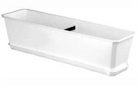 Ящик балконный с поддоном пластиковый Basil 60х17х15 см белый IdiLand