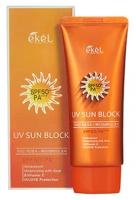 Увлажняющий солнцезащитный крем с экстрактом алоэ вера Ekel SPF50+ PA+++ UV/UVB Sun block, 70 мл