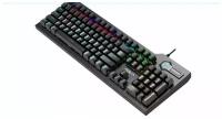 Клавиатура механическая AULA F2063, алюм./пластик, разноцветная, радужная подсветка, кабель 1,6м, USB