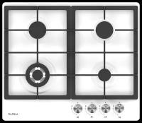 Газовая варочная панель DARINA 1T3 BGM341 08 W, цвет панели белый, цвет рамки черный